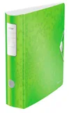 Папка-регистратор Leitz Active WOW 11060054 A4 82мм лам.карт. зеленый без. окант. вместимость 500 листов накл.на кор.