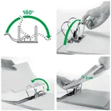 Папка-регистратор Leitz Active WOW 11060054 A4 82мм лам.карт. зеленый без. окант. вместимость 500 листов накл.на кор.