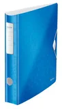 Папка-регистратор Leitz Active WOW 11070036 A4 65мм лам.карт. синий без. окант. вместимость 350 листов накл.на кор.