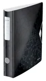 Папка-регистратор Leitz Active WOW 11070095 A4 65мм лам.карт. черный без. окант. вместимость 350 листов накл.на кор.