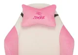 Кресло игровое Zombie EPIC PRO Fabric белый/розовый с подголов. крестов. пластик пластик белый