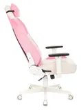 Кресло игровое Zombie EPIC PRO Fabric белый/розовый с подголов. крестов. пластик пластик белый