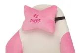 Кресло игровое Zombie EPIC PRO Fabric белый/розовый с подголов. крестов. пластик пластик белый