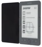 Электронная книга Digma M2 6" E-ink HD Pearl 758x1024 600MHz 128Mb/4Gb/SD/microSDHC/подсветка дисплея темно-серый (в компл.:обложка)