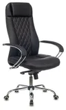 Кресло руководителя Бюрократ CH-609SL/ECO черный эко.кожа крестов. металл хром
