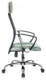Кресло руководителя Бюрократ KB-6N черный TW-01 сиденье зеленый 38-407 сетка/ткань с подголов. крестов. металл хром
