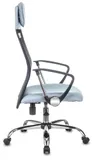 Кресло руководителя Бюрократ KB-6N черный TW-01 сиденье голубой 38-405 сетка/ткань с подголов. крестов. металл хром