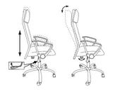Кресло руководителя Бюрократ KB-6N черный TW-01 сиденье синий 38-415 сетка/ткань с подголов. крестов. металл хром
