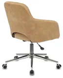 Кресло Бюрократ CH-380SL горчичный Velvet 73 крестов. металл хром