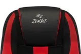 Кресло игровое Zombie 9 черный/красный ткань/эко.кожа крестов. пластик