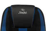 Кресло игровое Zombie 9 черный/синий ткань/эко.кожа крестов. пластик