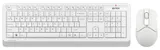 Клавиатура + мышь A4Tech Fstyler FG1012 клав:белый мышь:белый USB беспроводная Multimedia (FG1012 WHITE)