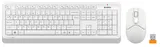 Клавиатура + мышь A4Tech Fstyler FG1012 клав:белый мышь:белый USB беспроводная Multimedia (FG1012 WHITE)