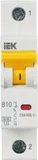Выключатель автоматический IEK MVA31-1-010-B ВА47-60M 10A тип B 6kA 1П 230/400В 1мод белый (упак.:1шт)