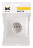 Розетка силов. IEK Кварта ERK14-K01-16-DM одинар. скрыт. зазем. крыш. IP20 белый (упак.:1шт)