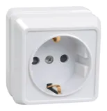 Розетка силов. IEK Октава ERO11-K01-16-DC одинар. откр. зазем. крыш. IP20 белый (упак.:1шт)