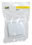 Выключатель IEK Вега скрыт. 2кл. IP20 белый (упак.:1шт) (EVV20-K01-10-DM)