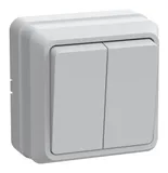 Выключатель IEK Октава откр. 2кл. IP20 белый (упак.:1шт) (EVO20-K01-10-DC)