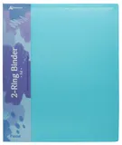 Папка на 2-х кольцах Бюрократ Pastel PAST0812/2RBLUE A4 пластик 0.5мм кор.27мм торц.карм с бум. встав голубой