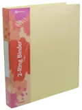 Папка на 2-х кольцах Бюрократ Pastel PAST0812/2RYEL A4 пластик 0.5мм кор.27мм торц.карм с бум. встав желтый
