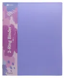 Папка на 2-х кольцах Бюрократ Pastel PAST0812/2RVIO A4 пластик 0.5мм кор.27мм торц.карм с бум. встав фиолетовый