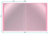 Папка с 40 прозр.вклад. Бюрократ Pastel PAST40PINK A4 пластик 0.5мм торц.карм с бум. встав розовый