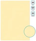 Папка с 20 прозр.вклад. Бюрократ Pastel PAST20YEL A4 пластик 0.5мм торц.карм с бум. встав желтый
