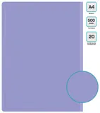 Папка с 20 прозр.вклад. Бюрократ Pastel PAST20VIO A4 пластик 0.5мм торц.карм с бум. встав фиолетовый