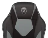 Кресло игровое Zombie GAME 17 черный/серый эко.кожа/ткань крестов. пластик