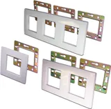 Рамка 2-постовая 45х45, с суппортами, белая