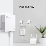 TP-Link TL-PA7017 KIT, AV1000 Комплект гигабитных адаптеров 2 шт., Powerline 1000 Мбит/с, гиг. порты 1+1