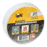 Изолента IEK UIZ-20-10-K01 ш.19мм 20м белый (упак.:10шт) (UIZ-20-10-K01-10PCS)