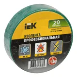 Изолента IEK UIZ-20-10-K06 ш.19мм 20м зеленый (упак.:10шт) (UIZ-20-10-K06-10PCS)