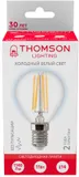 Лампа филам. Thomson Filament TH-B2338 11Вт цок.:E14 шар 220B 6500K св.свеч.бел.хол. Globe (упак.:1шт)