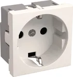 Розетка силов. IEK CKK-40D-RSZB2-K01-K одинар. DIN - рейка зазем. штор. IP20 белый (упак.:1шт)