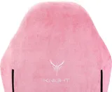 Кресло игровое Knight N1 Fabric розовый Velvet 36 с подголов. крестов. металл