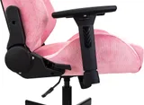 Кресло игровое Knight N1 Fabric розовый Velvet 36 с подголов. крестов. металл