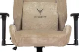 Кресло игровое Knight N1 Fabric бежевый Light-21 с подголов. крестов. металл