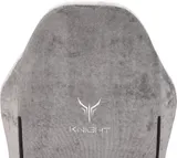 Кресло игровое Knight N1 Fabric серый Light-19 с подголов. крестов. металл