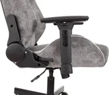 Кресло игровое Knight N1 Fabric серый Light-19 с подголов. крестов. металл