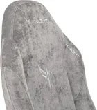 Кресло игровое Knight N1 Fabric серый Light-19 с подголов. крестов. металл