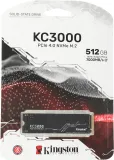Твердотельный накопитель Kingston SSD 512GB KC3000 M.2 2280 PCIe 4.0 x4 NVMe R7000/W3900MB/s 3D TLC MTBF 2M 400TBW Retail 1 year