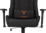 Кресло игровое Knight ARMOR черный ромбик эко.кожа с подголов. крестов. металл