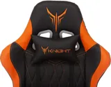 Кресло игровое Knight ARMOR черный/оранжевый ромбик эко.кожа с подголов. крестов. металл