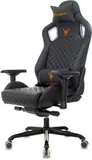Кресло игровое Knight TITAN черный ромбик эко.кожа с подголов. крестов. металл