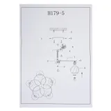 Люстра Hiper Elba H179-5 потолоч. белый