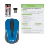 Мышь Acer OMR132 синий/черный оптическая (1000dpi) беспроводная USB для ноутбука (2but)