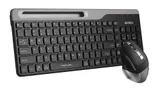 Клавиатура + мышь A4Tech Fstyler FB2535C клав:черный/серый мышь:черный/серый USB беспроводная Bluetooth/Радио slim (FB2535C SMOKY GREY)