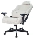 Кресло игровое Knight T1 молочный экомех с подголов. крестов. металл