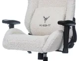 Кресло игровое Knight T1 молочный экомех с подголов. крестов. металл